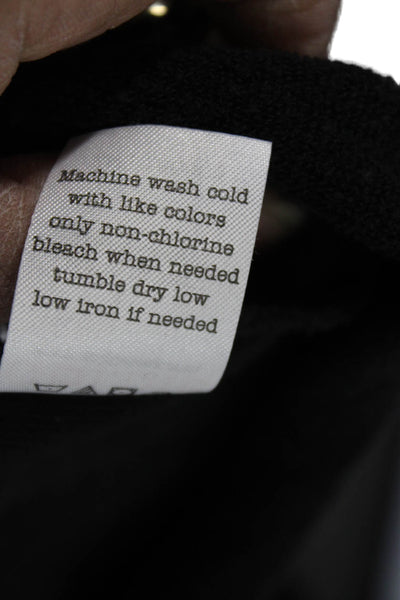 Goldie Womens Pullover Sweater Black Cotton Crew Neck Long Sleeve Size S