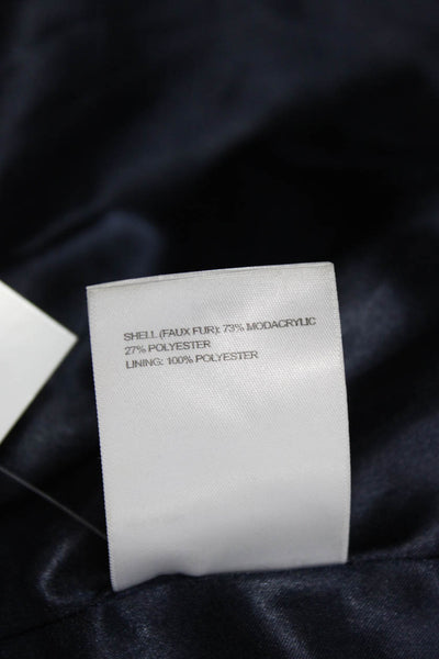 Laundry by Shelli Segal Women Dark Blue Mock Neck Long Sleeve Coat Size M