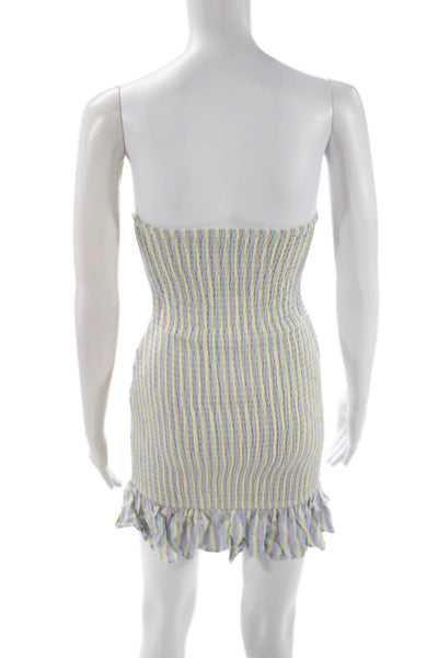 Lovers + Friends Women Bodycon Mini Dress Light Blue Rayon Sleeveless Size 2XS