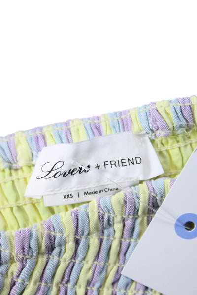 Lovers + Friends Women Bodycon Mini Dress Light Blue Rayon Sleeveless Size 2XS