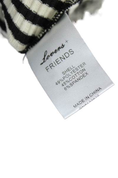 Lovers + Friends Womens Black Striped Sleeveless Tank 90s Size 2XS