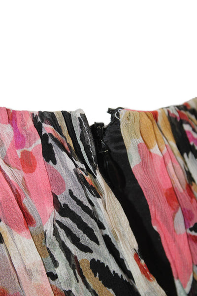 Elizabeth & James Womens Black Silk Floral Cropped Camisole Size XS