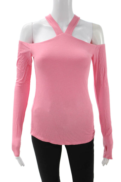 Michael Lauren Women Pink Long Sleeve Top Rayon Spandex Size XS