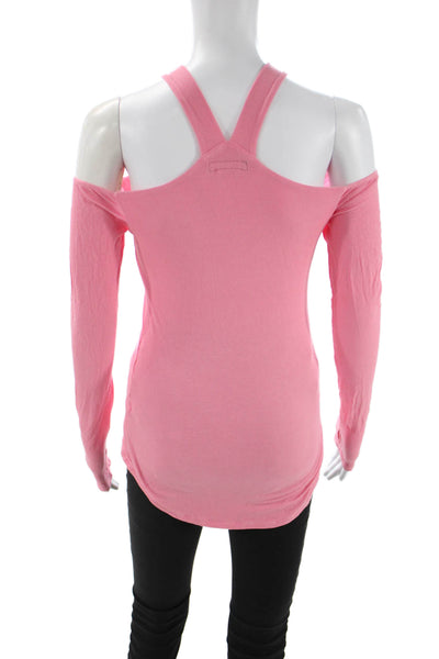 Michael Lauren Women Pink Long Sleeve Top Rayon Spandex Size XS