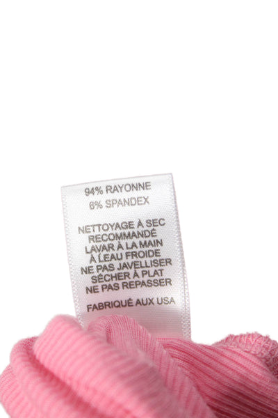 Michael Lauren Women Pink Long Sleeve Top Rayon Spandex Size XS