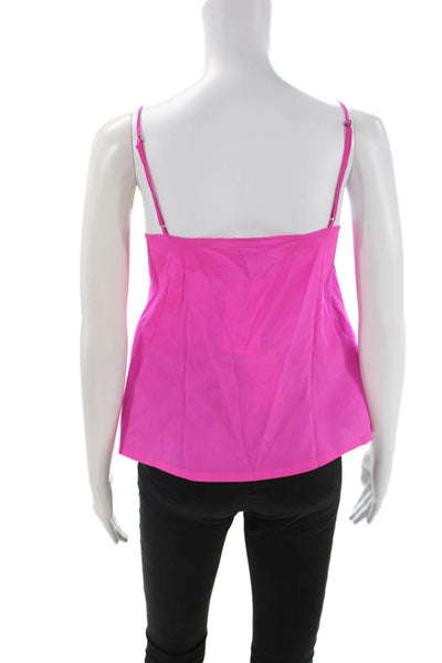 By Chance Womens White 100% Leather V-Neck Spaghetti Strap Camisole Size XS