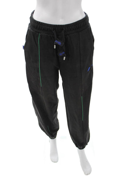 Zara Women Jogger Sweatpants Black Drawstring Cotton Polyester Size M