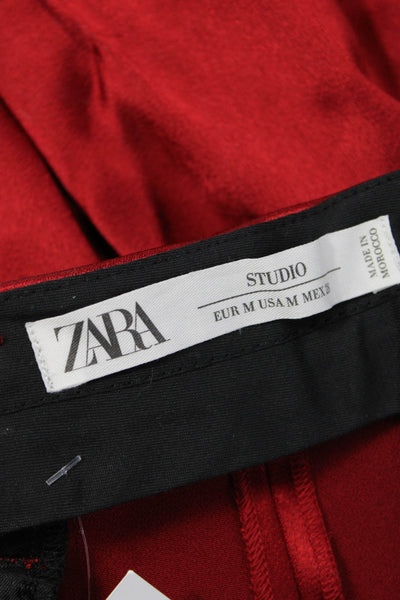 Zara Women Red Dress Pants Size M