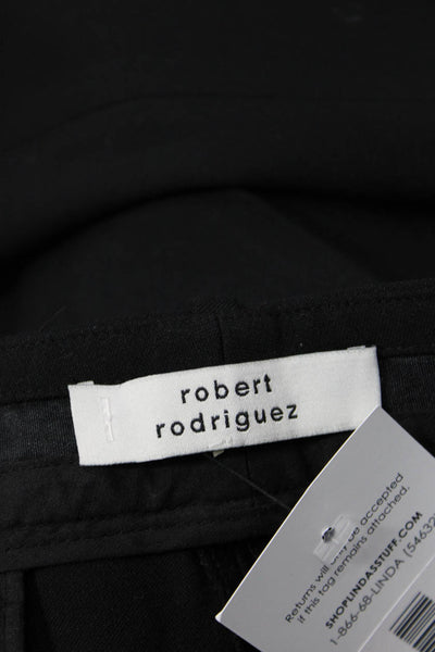 Robert Rodriguez Women Dress Pants Black Cotton Polyester Size 4