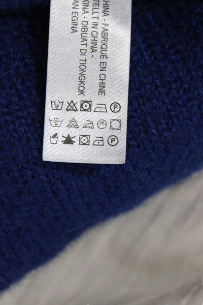 Zara Women Sweatpants Blue Acrylic Blend Size L