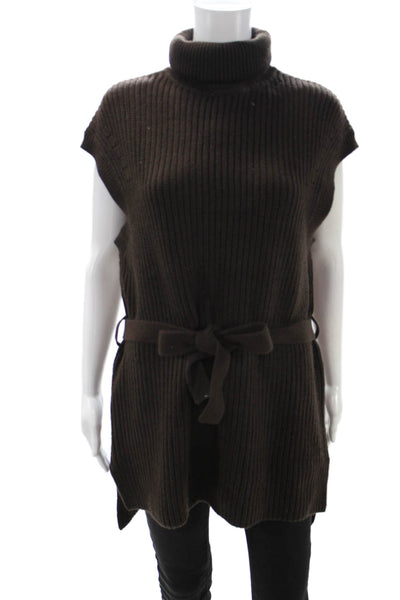 Zara Women Pullover Turtleneck Sweater Brown Size M