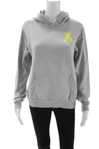 Soul Cycle Women Pullover Hoodie Gray Graphic Music Long Sleeve Size S