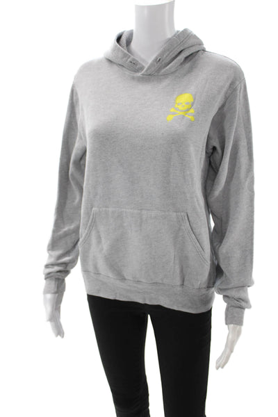 Soul Cycle Women Pullover Hoodie Gray Graphic Music Long Sleeve Size S