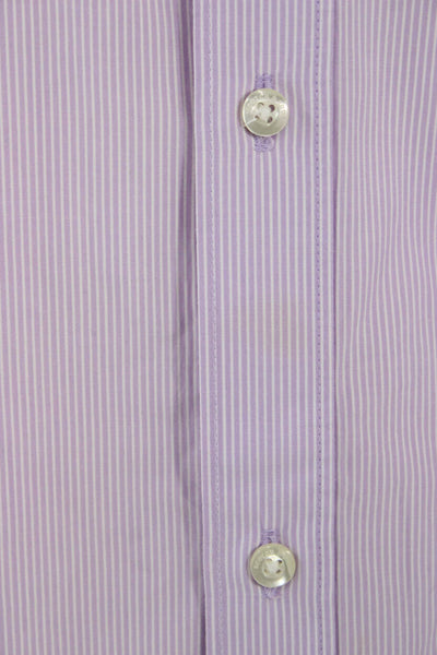 Scotch & Soda Mens Striped Collared Long Sleeve Button-Down Shirt Purple Size XL