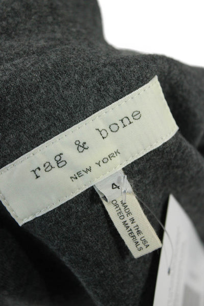 Rag & Bone Womens Blazer Gray Wool Collared Button Long Sleeve Size 4