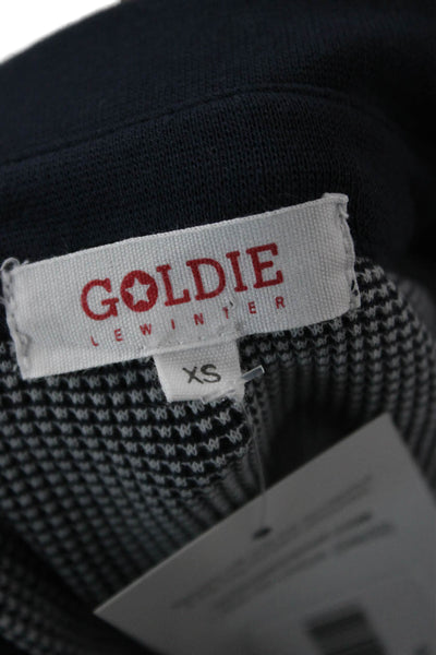 Goldie Womens Striped Dark Blue Cotton Button-Up Long Sleeve Size XS