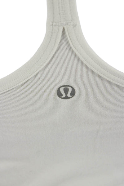 Lululemon Womens Basic Camisole Sleeveless White Nylon Blend Size 4