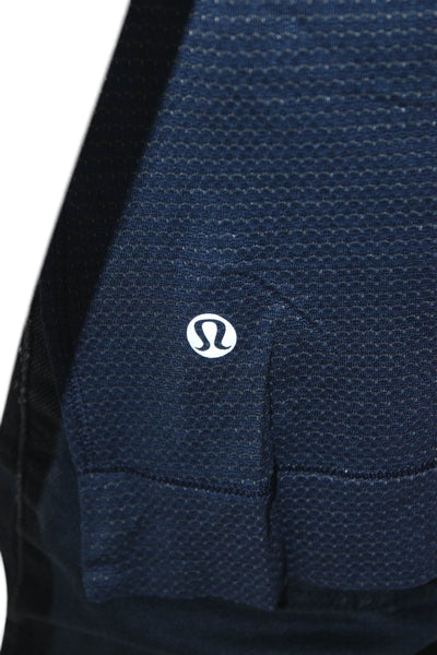 Lululemon Women Dark Blue Sleeveless Tank Round Neck Poly Spandex Size 4