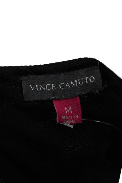 Vince Camuto Women Basic Black Blouse Round Neck 3/4 Sleeve Size M