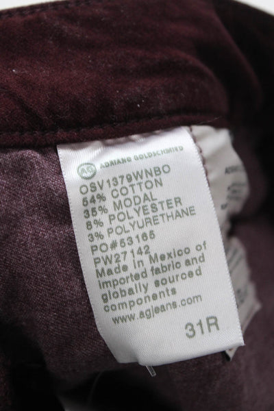 AG Adriano Goldschmied Women Cropped Purple Pants Size 31