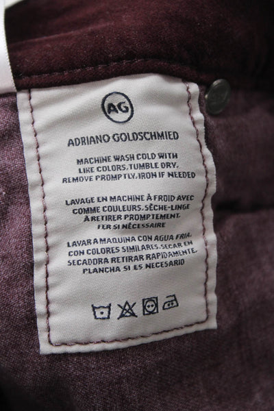 AG Adriano Goldschmied Women Cropped Purple Pants Size 31