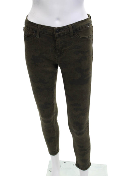 Hudson Womens Skinny Ankle Camouflage Green Jeans Size 28