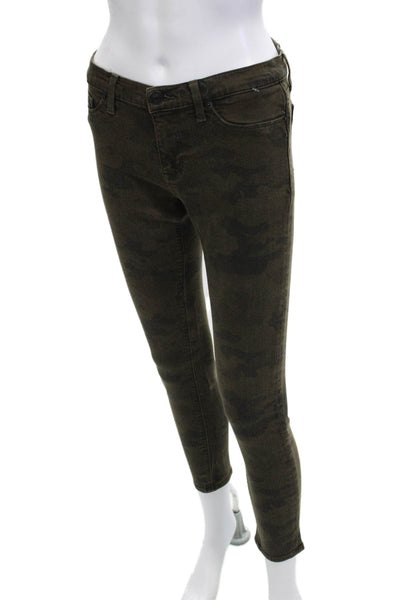Hudson Womens Skinny Ankle Camouflage Green Jeans Size 28