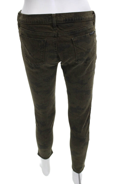 Hudson Womens Skinny Ankle Camouflage Green Jeans Size 28