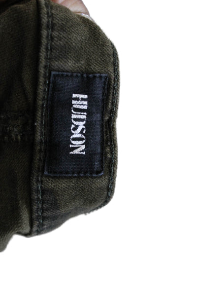 Hudson Womens Skinny Ankle Camouflage Green Jeans Size 28