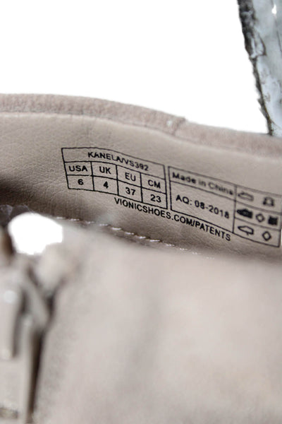 Vionic Women's Round Toe Suede Leather Ankle Boots Beige Size 6