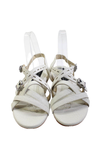 Rag & Bone Women's Open Toe Strappy Flat Sandals White Size 35