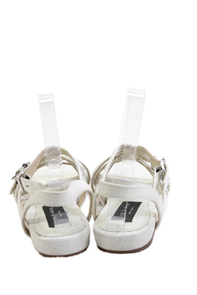 Rag & Bone Women's Open Toe Strappy Flat Sandals White Size 35