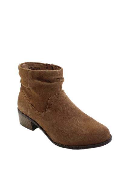 Vionic Women's Leather Water Resistant Ankle Boots Brown Size 6