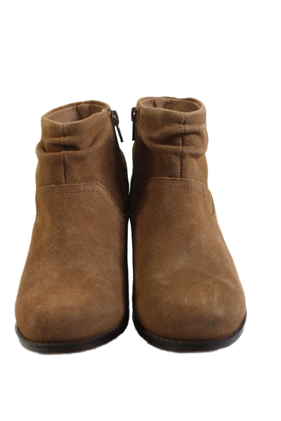 Vionic Women's Leather Water Resistant Ankle Boots Brown Size 6