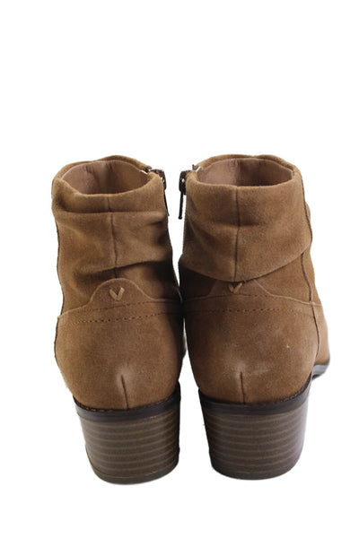 Vionic Women's Leather Water Resistant Ankle Boots Brown Size 6