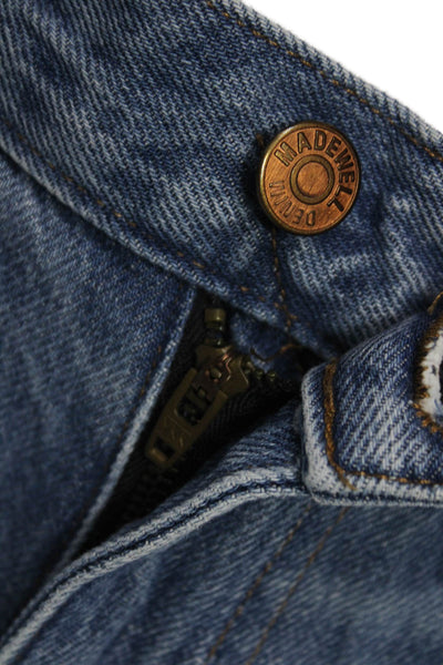 Madewell Women Boyfriend Cropped Jeans Blue 100% Cotton Mid Rise Size 24P