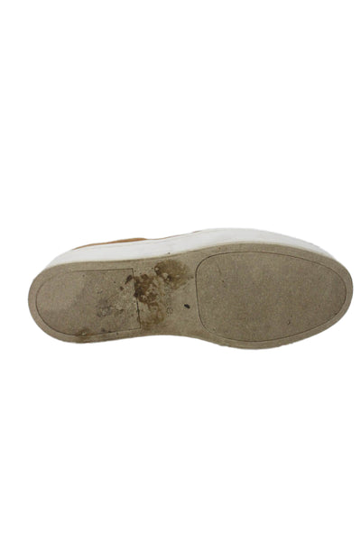 Vince Womens Warren Suede Platform Slip-On Casual Sneakers Brown Size 7.5