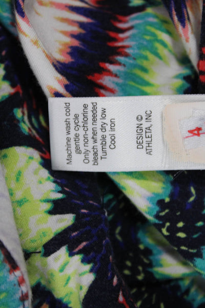 Athleta Women Tank Dress Black Aztec V-Neck Size XS