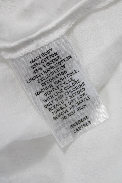 Treasure & Bond Womens Peasant Skirt White 55% Cotton 45% Viscose Size XS
