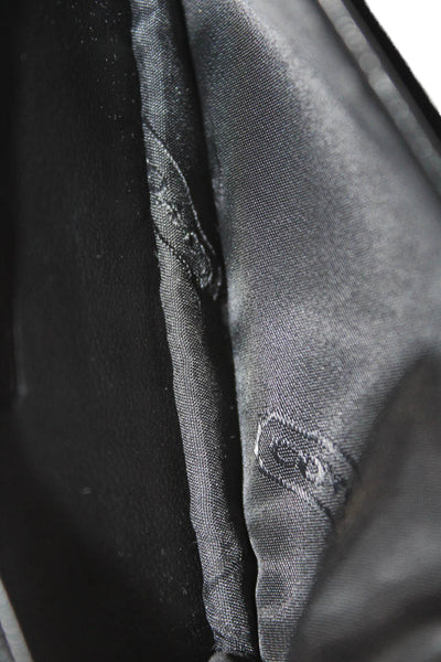 Coach Womens Leather Snap Closure Bi-Fold Compact Wallet Black