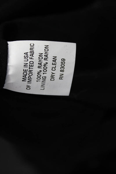 Drew Women Bohemian Tunic Blouse Black Long Sleeve 100% Rayon Tie Size L