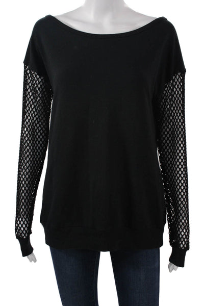 Bailey 44 Womens Black Pullover Sweatshirt Long Sleeve Round Neck Size L