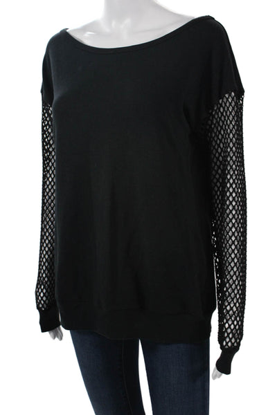 Bailey 44 Womens Black Pullover Sweatshirt Long Sleeve Round Neck Size L