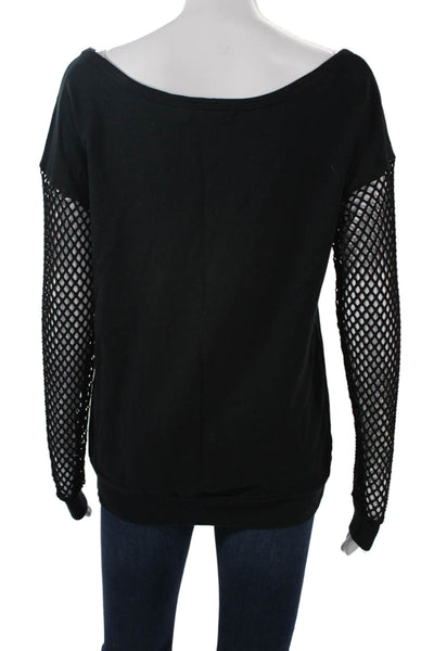 Bailey 44 Womens Black Pullover Sweatshirt Long Sleeve Round Neck Size L