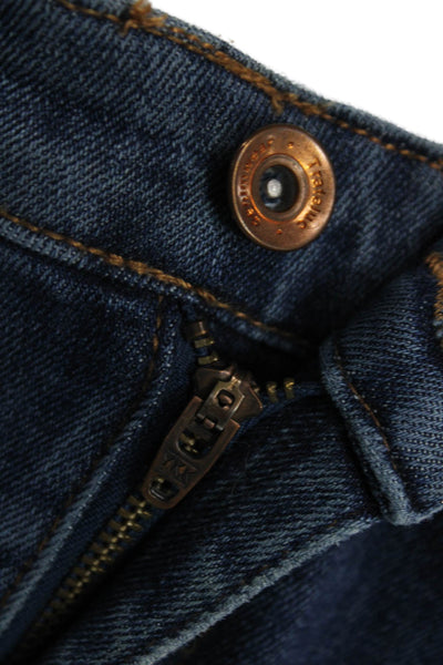 Zara Women Mom Tapered Dark Blue Mid Rise Jeans Size 10