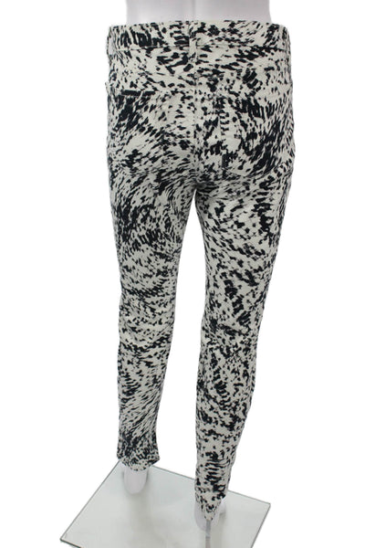 J Brand Womens Black Animal Print Jeggings Mid Rise Size 31