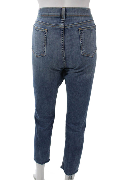 Rag & Bone Women Ankle Cropped Jeans Dark Blue Mid Rise Size 32