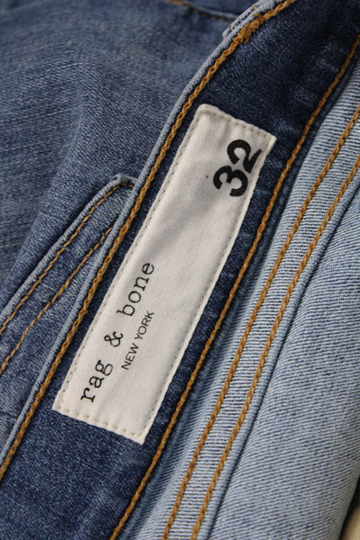 Rag & Bone Women Ankle Cropped Jeans Dark Blue Mid Rise Size 32