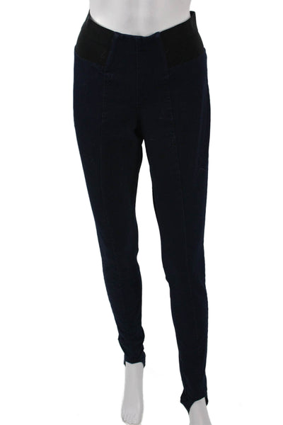 Hue Womens Dark Blue Mid Rise Jeggings Stretch Inseam 32 Size M