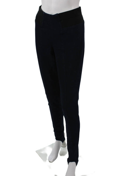 Hue Womens Dark Blue Mid Rise Jeggings Stretch Inseam 32 Size M